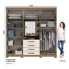 Guarda-roupa De Casal 10 Portas 04 Gavetas Viena Henn - Rústi