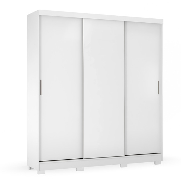 Guarda Roupa De Casal 3 Portas Com Pés Quadrados Ritmo Branco