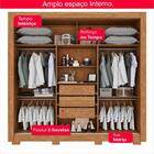 Guarda-roupa De Casal 3 Portas E 3 Gavetas Barcelona Ripado -