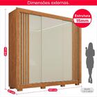 Guarda-roupa De Casal 3 Portas E 3 Gavetas Barcelona Ripado -