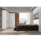 Guarda Roupa De Casal 4 Peças Branco Modulado Modena Cp11 Dem