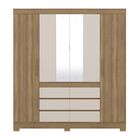 Guarda Roupa De Casal 4 Portas Cádis Amendola Off  White Demó