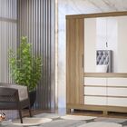 Guarda Roupa De Casal 4 Portas Cádis Amendola Off  White Demó