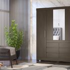 Guarda Roupa De Casal 4 Portas Cadis Ébano Touch Demóbile