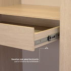 Guarda-Roupa de Canto de Casal com Espelho 4 Portas de Abrir com 2 Gavetas MDP Oásis 243,2x159,6x54cm EVO'M Spaceo