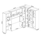 Guarda Roupa De Casal 6 Peças Branco Modulado Modena Cp19 Dem