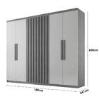 Guarda Roupa De Casal 6 Portas 2 Gavetas Cairo Rufato Natural