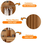 Guarda Roupa De Casal 6 Portas 2 Gavetas Cairo Rufato Natural
