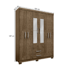 Guarda Roupa De Casal 6 Portas 2 Gavetas Com Cômoda 5 Gavetas