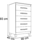 Guarda Roupa De Casal 6 Portas 2 Gavetas Com Cômoda 5 Gavetas