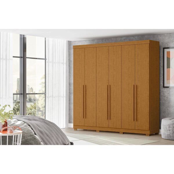 Guarda-roupa De Casal 6 Portas 4 Gavetas Belém Cinamomo