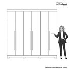 Guarda-roupa De Casal 6 Portas 4 Gavetas Belém Jatoba / Fendi