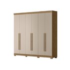Guarda-roupa De Casal 6 Portas 4 Gavetas Belém Jatoba / Fendi