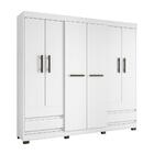 Guarda Roupa De Casal 6 Portas 4 Gavetas Branco 226450 Araplac