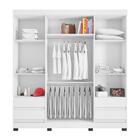 Guarda Roupa De Casal 6 Portas 4 Gavetas Branco 226450 Araplac