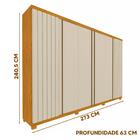 Guarda Roupa De Casal 6 Portas 4 Gavetas Naturale Off White L