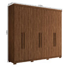 Guarda Roupa De Casal 6 Portas Amadeirado Monarca Jacarandá