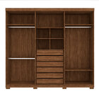 Guarda Roupa De Casal 6 Portas Amadeirado Monarca Jacarandá