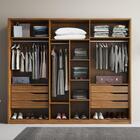 Guarda Roupa De Casal 6 Portas Atrice Com Pés Grafito Demartez