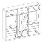 Guarda Roupa De Casal 6 Portas Atrice Grafito Demartez