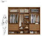 Guarda Roupa De Casal 6 Portas Atrice Grafito Demartez