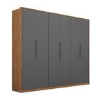 Guarda Roupa De Casal 6 Portas Atrice Grafito Demartez