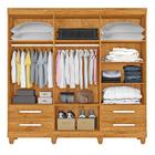 Guarda-roupa De Casal 6 Portas C/ Espelho 4 Gavetas 6 Pratele