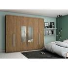 Guarda-roupa De Casal 6 Portas Com Espelho Amaro- Henn - Rust