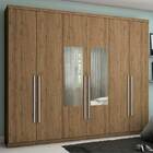 Guarda-roupa De Casal 6 Portas Com Espelho Amaro- Henn - Rust
