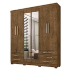 Guarda Roupa De Casal 6 Portas Com Espelho Londres E Sapateir