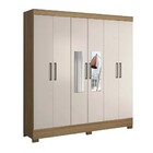 Guarda Roupa De Casal 6 Portas Com Espelho Prático Demóbile A