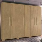 Guarda Roupa De Casal 6 Portas Com Puxadores Em Madeira E 7 G