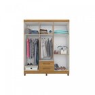 Guarda-roupa De Casal 6 Portas E 2 Gavetas Âmbar  Carvalho Gr