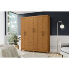 Guarda-roupa De Casal 6 Portas E 2 Gavetas Âmbar Cinamomo