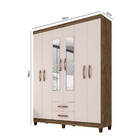 Guarda Roupa De Casal 6 Portas E 2 Gavetas Com Espelho Manche