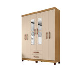 Guarda Roupa De Casal 6 Portas E 2 Gavetas Com Espelho Manche