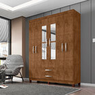 Guarda Roupa De Casal 6 Portas E 2 Gavetas Com Espelho Manche