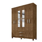 Guarda Roupa De Casal 6 Portas E 2 Gavetas Com Espelho Manche