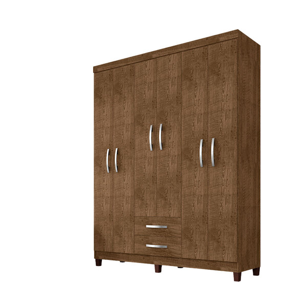 Guarda Roupa De Casal 6 Portas E 2 Gavetas Sem Espelho Manche