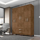 Guarda Roupa De Casal 6 Portas E 2 Gavetas Sem Espelho Manche