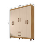 Guarda Roupa De Casal 6 Portas E 2 Gavetas Sem Espelho Manche