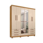 Guarda Roupa De Casal 6 Portas E 6 Gavetas Com Espelho Durham