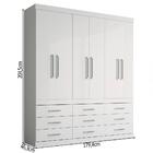 Guarda Roupa De Casal 6 Portas E 9 Gavetas Plus Branco