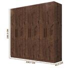 Guarda Roupa De Casal 6 Portas Jacarandá Evidence Plus Zanzini