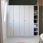 Guarda-Roupa de Casal 6 Portas de Abrir com 2 Gavetas MDP Branco 243,2x199,4x54cm EVO'M Spaceo