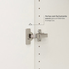 Guarda-Roupa de Casal 6 Portas de Abrir com 4 Gavetas MDP Branco 243,2x159,6x54cm EVO'M Spaceo