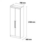 Guarda Roupa De Casal 7 Peças Branco Modulado Modena Cp2 Demó