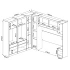 Guarda Roupa De Casal 7 Peças Modulado Modena Cp10 Amendola B