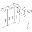 Guarda Roupa De Casal 7 Peças Modulado Modena Cp10 Nogal Touc