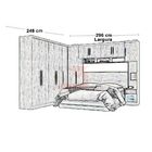 Guarda Roupa De Casal 7 Peças Modulado Modena Cp10 Nogal Touc